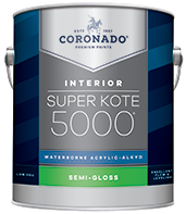 ALLIED PAINTS, INC. Super Kote 5000® Waterborne Acrylic-Alkyd is the ideal choice for interior doors, trim, cabinets and walls. It delivers the desired flow and leveling characteristics of conventional alkyd paints while also providing a tough satin or semi-gloss finish that stands up to repeated washing and cleans up easily with soap and water.boom